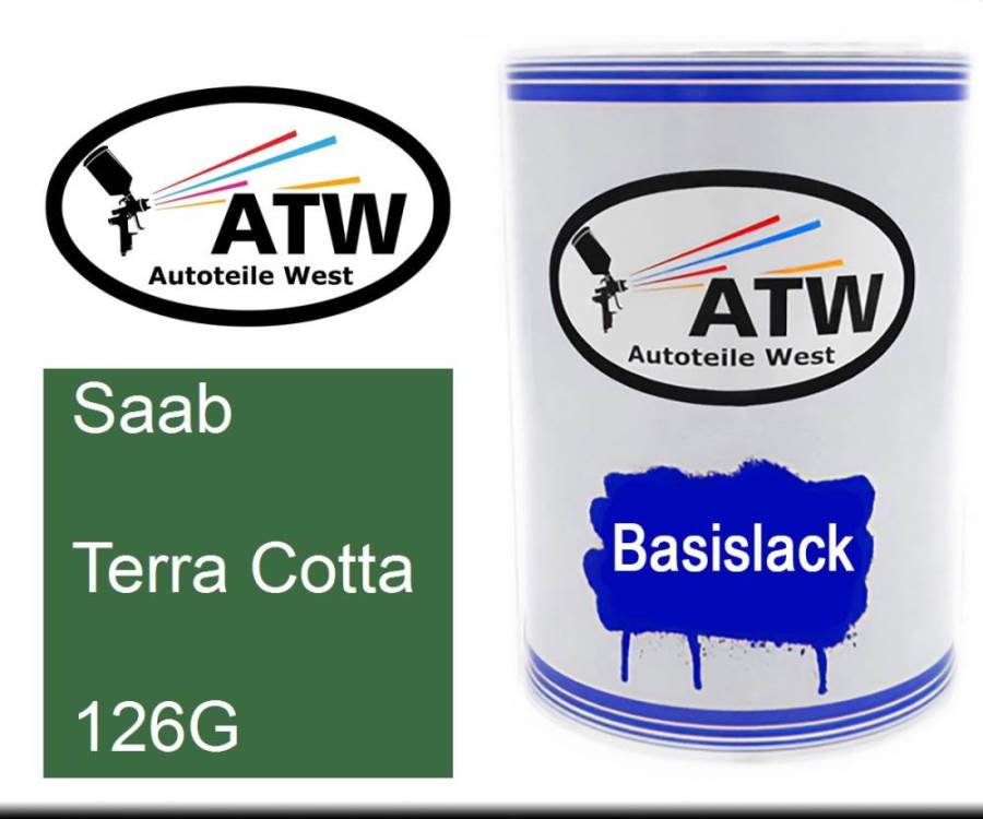 Saab, Terra Cotta, 126G: 500ml Lackdose, von ATW Autoteile West.